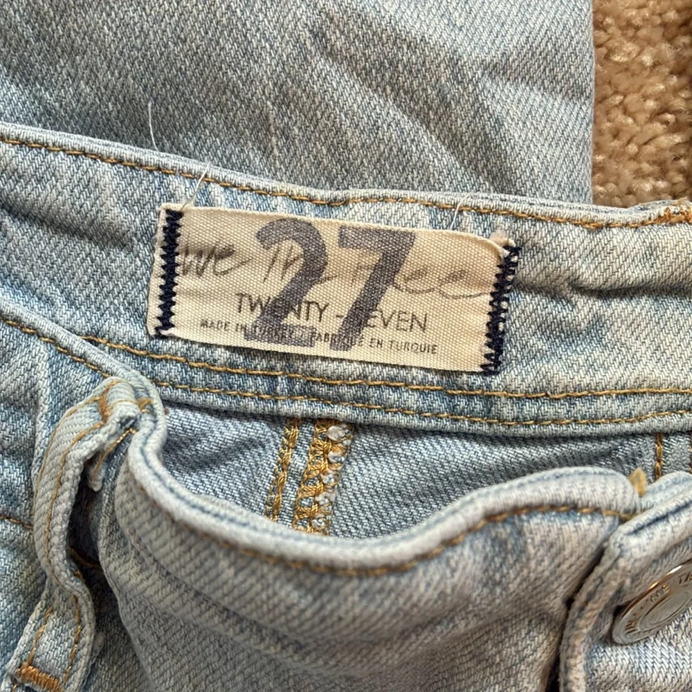 We the Free People Florence Flare High Rise light indigo Jeans size 27 - Picture 9 of 11